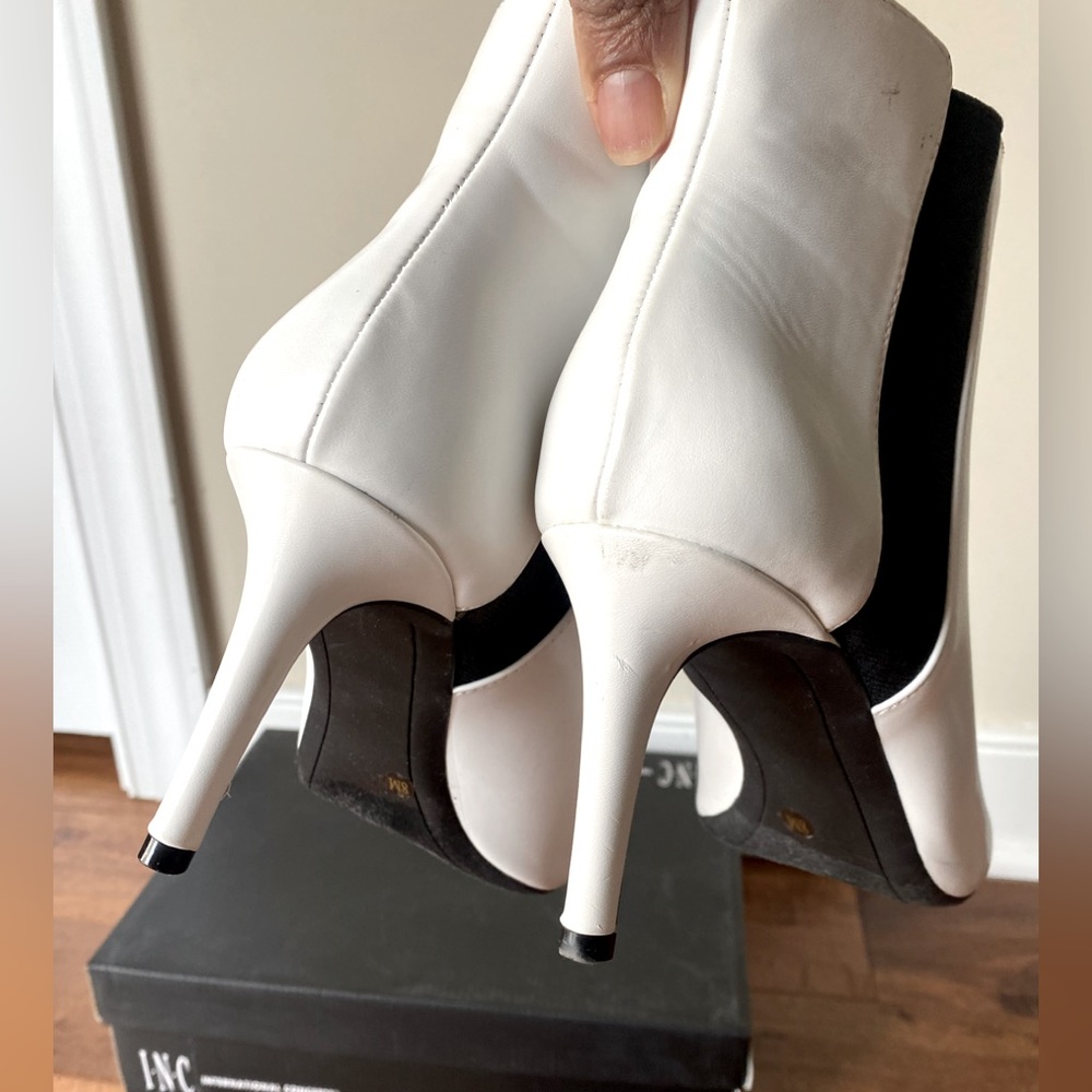 Brand New Bright White booties, size 8M - Picture 6 of 10
